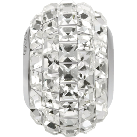 Swarovski BeCharmed & Pavé Beads - 80201 - BeCharmed Pave with Square Fancy Stones Bead